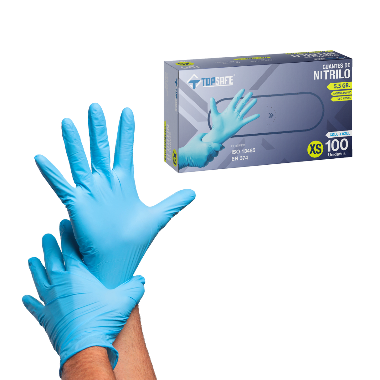 GUANTE DE NITRILO 5.5 (100 UNID)