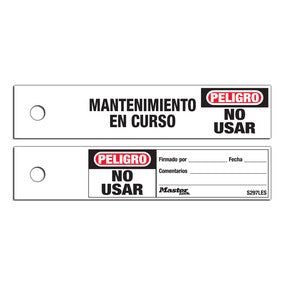 ETIQUETA DE MANTENIMIENTO MASTER LOCK S297LES (100