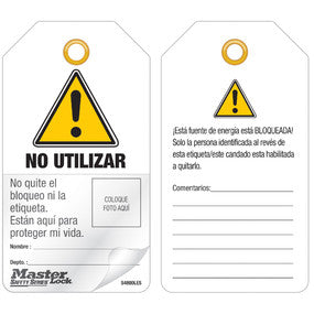 ETIQUETA NO OPERAR S4800LES MASTER LOCK